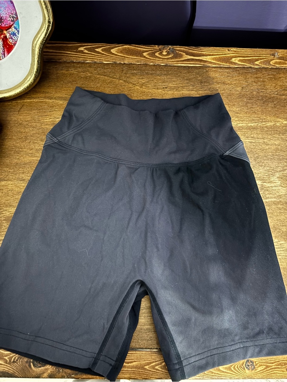 Alphalete Black High-Waist Athletic Bike Shorts